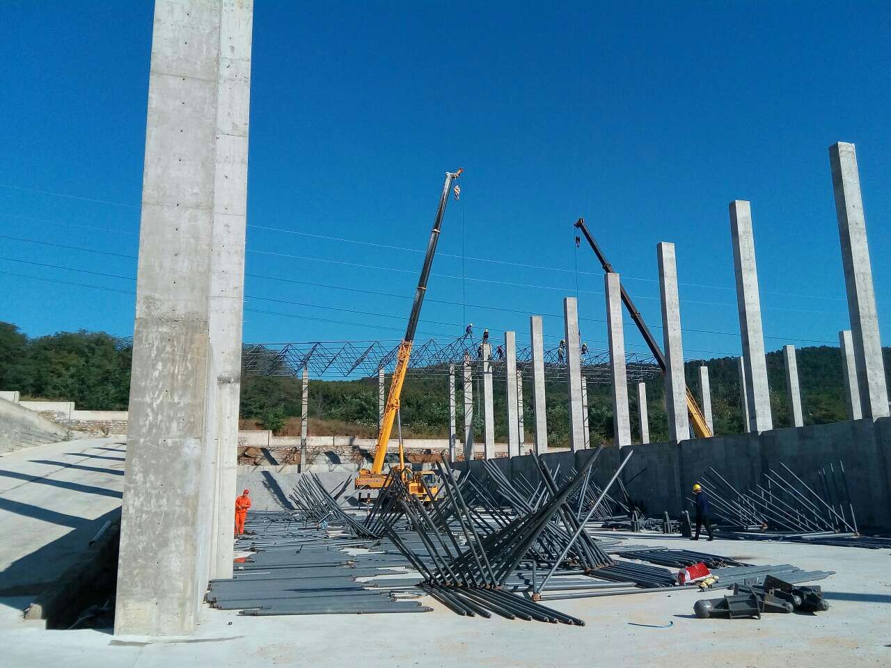 宜昌威海搅拌站网架