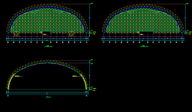 宜昌跨度110米，拱高35_7米煤棚网架